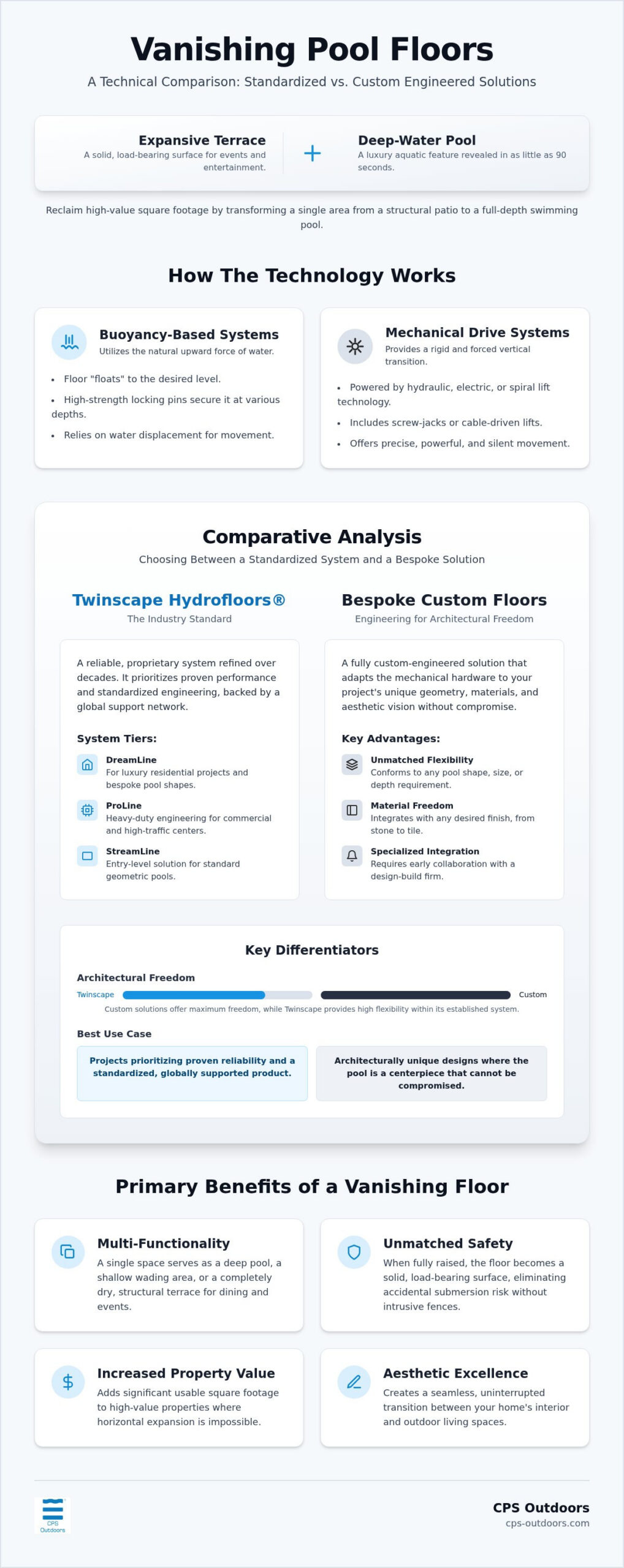 Twinscape vs. Custom Pool Floors: An Engineering Comparison for 2026